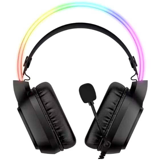 Smart Audiophile Gaming Headphone – صوت احترافي و Bass قوي | RGB Lights | Noise Cancelling Mic